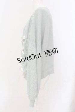 画像2: axes femme kawaii / レースアップニットカーデ M ミント O-25-05-19-062-AX-TO-IG-OS