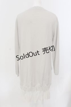 画像2: axes femme / ニットレース使いカーディガン M グレー O-25-05-19-006-AX-TO-OW-OS