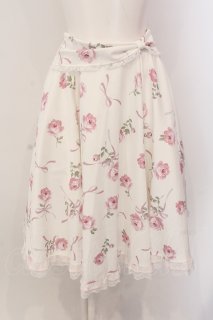 mellfy memory / Hug me Sweet Rose スカート S LONG シロ O-25-05-19