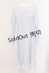 Cherirulu Chocola / MYレースフリルワンピース S サックス O-25-05-19-068-LO-OP-IG-OS