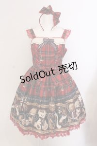 Angelic Pretty / British Bearジャンパースカートセット  アカ O-25-05-19-073-AP-OP-IG-OS