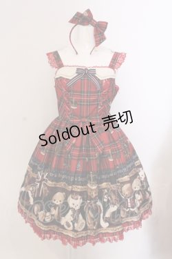 画像1: Angelic Pretty / British Bearジャンパースカートセット  アカ O-25-05-19-073-AP-OP-IG-OS