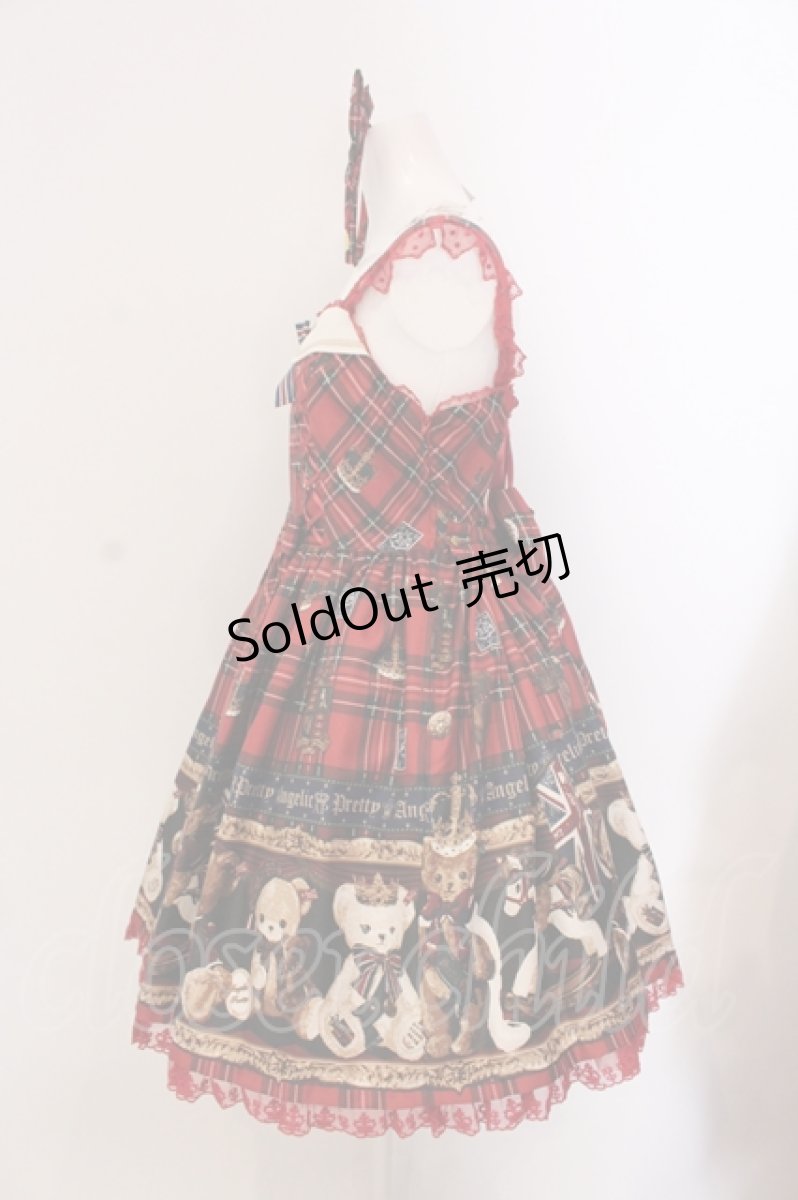 画像5: Angelic Pretty / British Bearジャンパースカートセット  アカ O-25-05-19-073-AP-OP-IG-OS (5)
