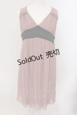 画像1: axes femme / 後ろラッフルフリルワンピース M ピンクベージュ O-25-05-19-008-AX-TO-OW-OS