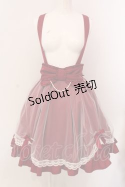 画像1: Amavel / チュールレイヤードサス付きスカート  アカ O-25-05-19-075-CA-SK-IG-OS