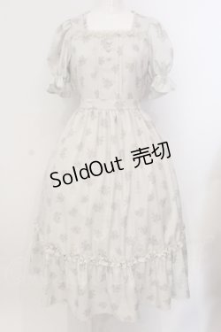 画像1: m petit by misako / NINA'S 花柄スクエアネックワンピース S アイボリー O-25-05-19-076-LO-OP-IG-OS