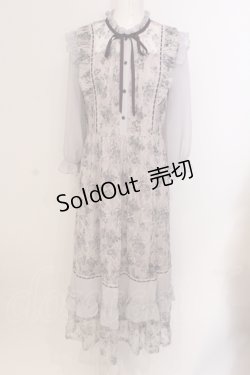 画像1: axes femme / フラワープリントレースワンピース M ラベンダー O-25-05-19-079-AX-OP-IG-OS