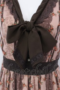 画像2: axes femme / レースプリントボウタイワンピース M ピンクージュ O-25-05-19-082-AX-OP-IG-OS