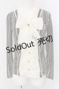 axes femme / ボウタイレイヤード風カットソー  ブラウン×アイボリー O-25-05-19-083-AX-TO-IG-OS