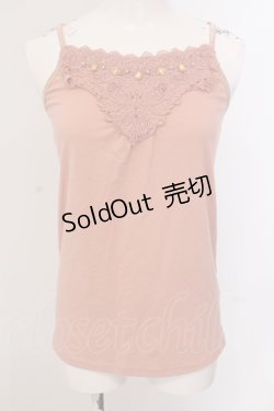 画像1: axes femme / ビジュー使いキャミソール M ピンク O-25-05-19-009-AX-TO-OW-OS