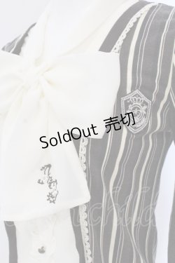 画像2: axes femme / ボウタイレイヤード風カットソー  ブラウン×アイボリー O-25-05-19-083-AX-TO-IG-OS