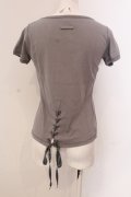 Jean Paul GAULTIER FEMME / バックレースアップTシャツ 40 グレー O-25-05-19-089-LO-TO-IG-OS