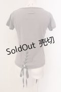 Jean Paul GAULTIER FEMME / バックレースアップTシャツ 40 グレー O-25-05-19-089-LO-TO-IG-OS