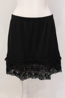 画像1: axes femme / 立体バラモチーフペチスカート M クロ O-25-05-19-014-AX-TO-OW-OS