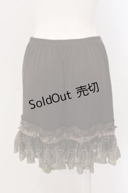 画像3: axes femme / レース＆ベロアリボン使いペチスカート M ブラウン O-25-05-19-015-AX-SK-OW-OS