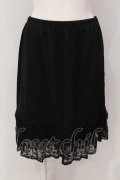 axes femme / 裾薔薇レース使いペチスカート M クロ O-25-05-19-017-AX-SK-OW-OS