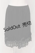 axes femme / 裾薔薇レース使いペチスカート M クロ O-25-05-19-017-AX-SK-OW-ZT153