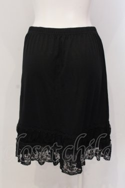 画像3: axes femme / 裾薔薇レース使いペチスカート M クロ O-25-05-19-017-AX-SK-OW-OS