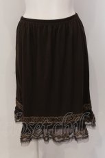 画像1: 【SALE】axes femme / 裾はしごレースリボンペチスカート M ブラウン O-25-05-19-020-AX-SK-OW-ZT279 (1)