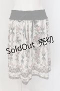 axes femme / 花柄パネルタックスカート M キナリ O-25-05-19-021-AX-SK-OW-ZI