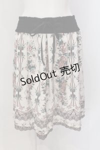 axes femme / 花柄パネルタックスカート M キナリ O-25-05-19-021-AX-SK-OW-ZI