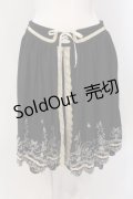axes femme / スリット入蝶刺繍スカート M クロ O-25-05-19-025-AX-OP-OW-OS