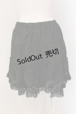 画像2: axes femme / シアーチェックフリルスカート M クロ O-25-05-19-026-AX-SK-OW-OS