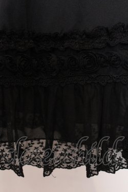 画像2: axes femme / お花モチーフペチスカート M クロ O-25-05-19-034-AX-SK-OW-OS