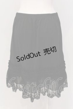 画像3: axes femme / お花モチーフペチスカート M クロ O-25-05-19-034-AX-SK-OW-OS