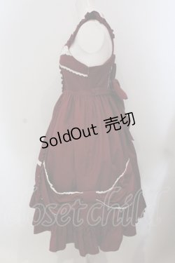 画像3: ALICE and the PIRATES / Dolly Ribbon Frillジャンパースカート  ワイン O-25-05-20-003-PA-OP-OW-OS