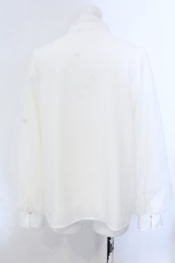 画像3: axes femme / チュールフリルハイネックブラウス F キナリ O-25-05-20-030-AX-BL-OW-OS