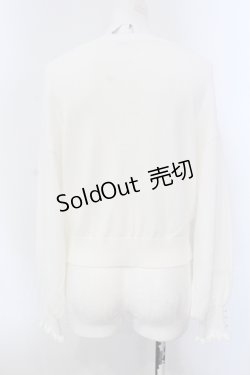 画像3: axes femme / SAKURA刺繍ショートカーディガン F シロ O-25-05-20-032-AX-TO-OW-OS