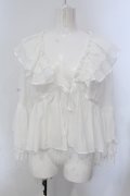 axes femme / レース袖フリルボレロ M シロ O-25-05-20-033-AX-TO-OW-OS