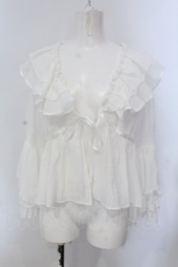 画像1: axes femme / レース袖フリルボレロ M シロ O-25-05-20-033-AX-TO-OW-OS