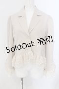 axes femme / レースフリル編上ジャケット F ベージュ O-25-05-20-034-AX-JA-OW-OS