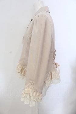 画像2: axes femme / レースフリル編上ジャケット F ベージュ O-25-05-20-034-AX-JA-OW-OS