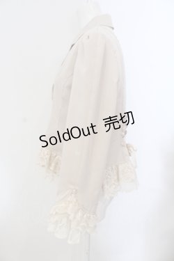 画像2: axes femme / レースフリル編上ジャケット F ベージュ O-25-05-20-034-AX-JA-OW-OS