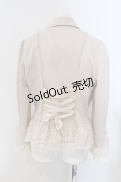 画像3: axes femme / レースフリル編上ジャケット F ベージュ O-25-05-20-034-AX-JA-OW-OS