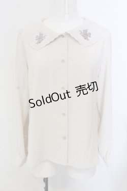 画像1: Fi.n.t / アンティークプレートローズ刺繍ブラウス F アイボリー O-25-05-20-036-CA-BL-OW-OS