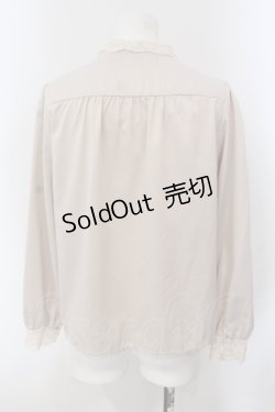 画像3: an another angelus / スカラップレース使いサテンブラウス F ベージュ O-25-05-20-039-CA-BL-OW-OS