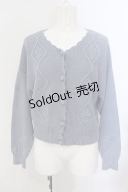 画像1: FA（Fi.n.t） / 刺繍ニットカーディガン F ブルー O-25-05-20-040-LO-TO-OW-OS