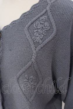 画像2: FA（Fi.n.t） / 刺繍ニットカーディガン F ブルー O-25-05-20-040-LO-TO-OW-OS