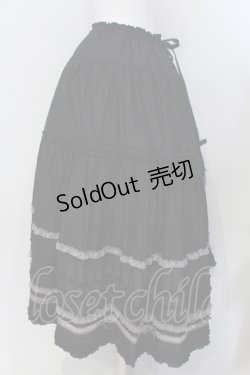 画像3: PINK HOUSE / 配色レース使いローンスカート  クロ O-25-05-20-041-LO-SK-OW-OS