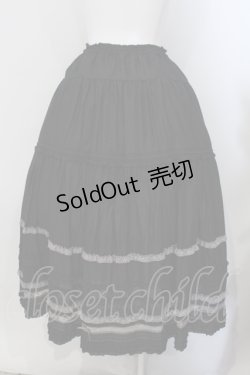 画像4: PINK HOUSE / 配色レース使いローンスカート  クロ O-25-05-20-041-LO-SK-OW-OS