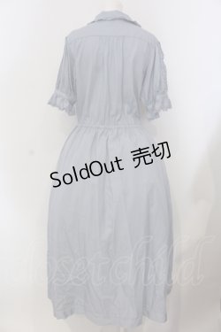 画像4: PINK HOUSE / ツイル開襟ワンピース  ブルー O-25-05-20-012-LO-OP-OW-ZI