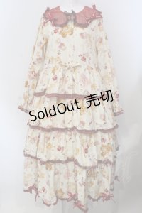PINK HOUSE / Animal Happy Jamプリントワンピース  オフ O-25-05-20-013-LO-OP-OW-OS