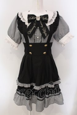 画像1: LIZ LISA / ギンガムドッキングワンピース  クロ O-25-05-20-016-LO-OP-OW-OS