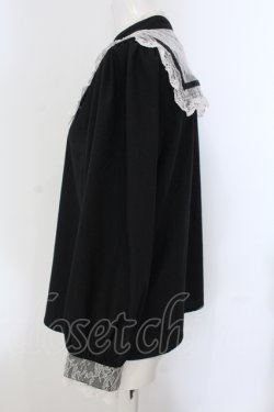 画像3: Rojita / 三角衿ブラウス F クロ×シロ O-25-05-20-020-LO-BL-OW-OS