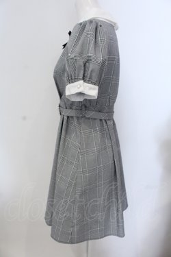 画像2: evelyn / グレンチェック襟付きワンピース M グレー O-25-05-20-021-LO-OP-OW-OS