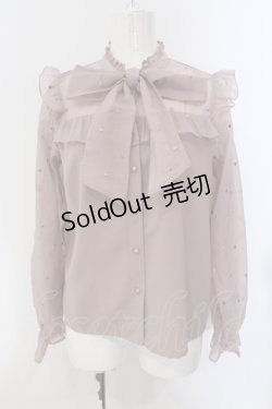 画像1: Rojita / ハートドットシアーボウタイブラウス F ピンク O-25-05-20-022-LO-BL-OW-OS